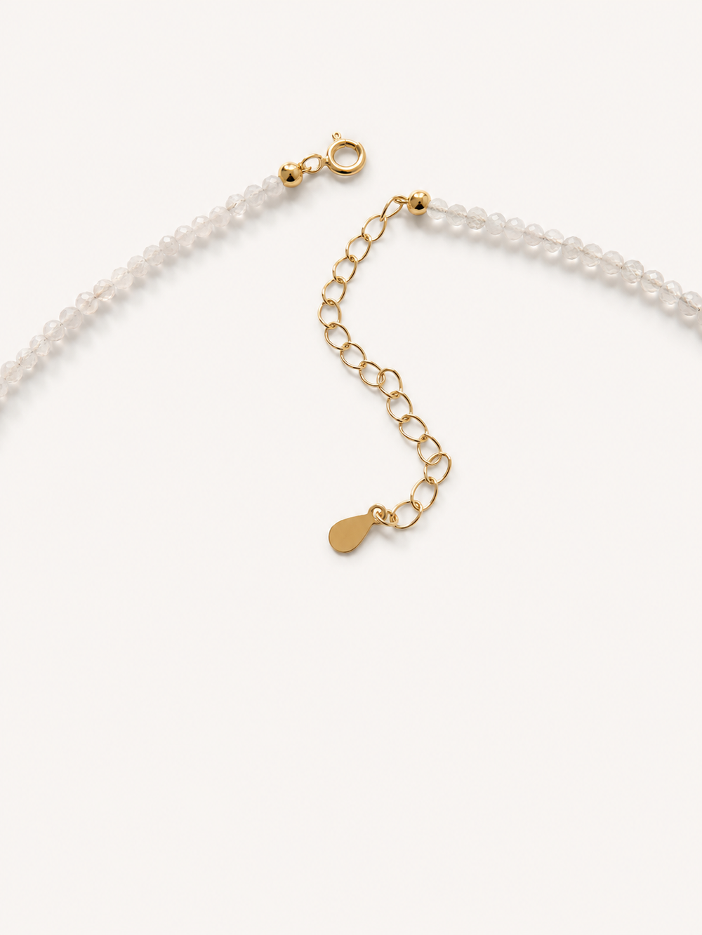 Petite Gemstone Necklace Rose Quartz