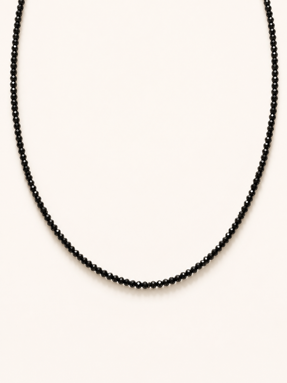 Petite Gemstone Necklace Black Spinel