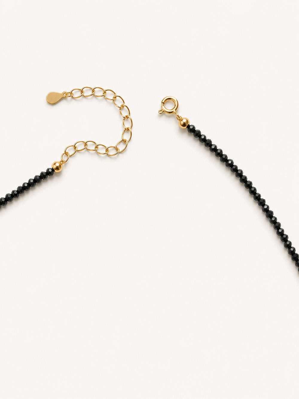 Petite Gemstone Necklace Black Spinel