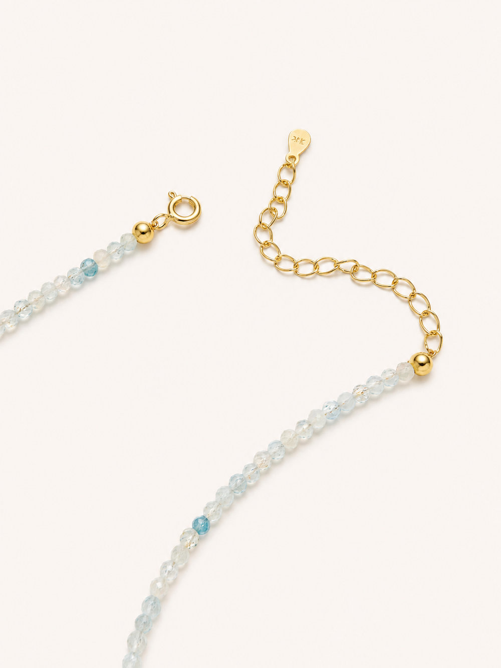 Petite Gemstone Necklace Aquamarine