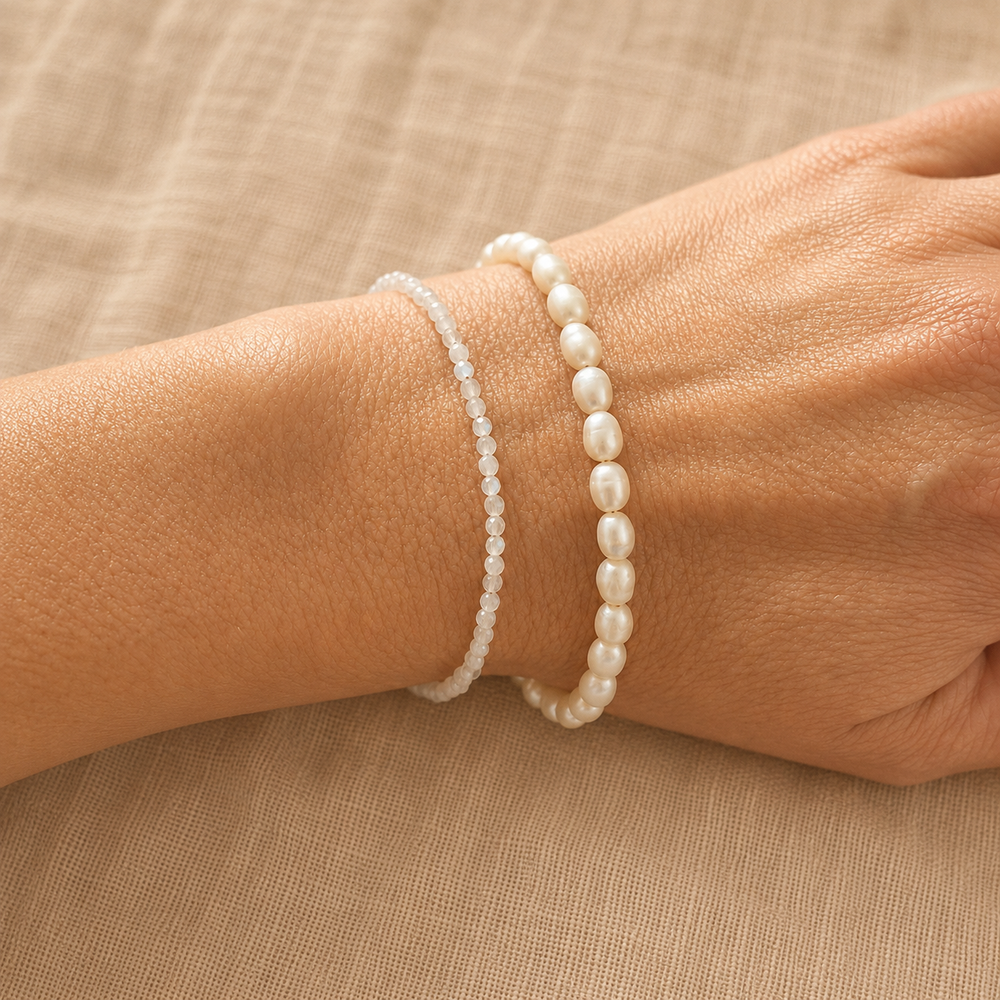 Petite Gemstone Bracelet Rose Quartz