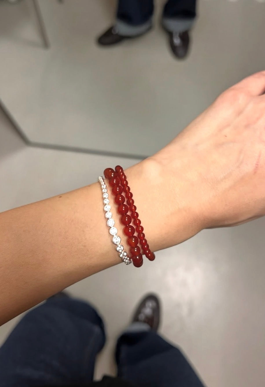 Essential Stretch Bracelet Red Jade