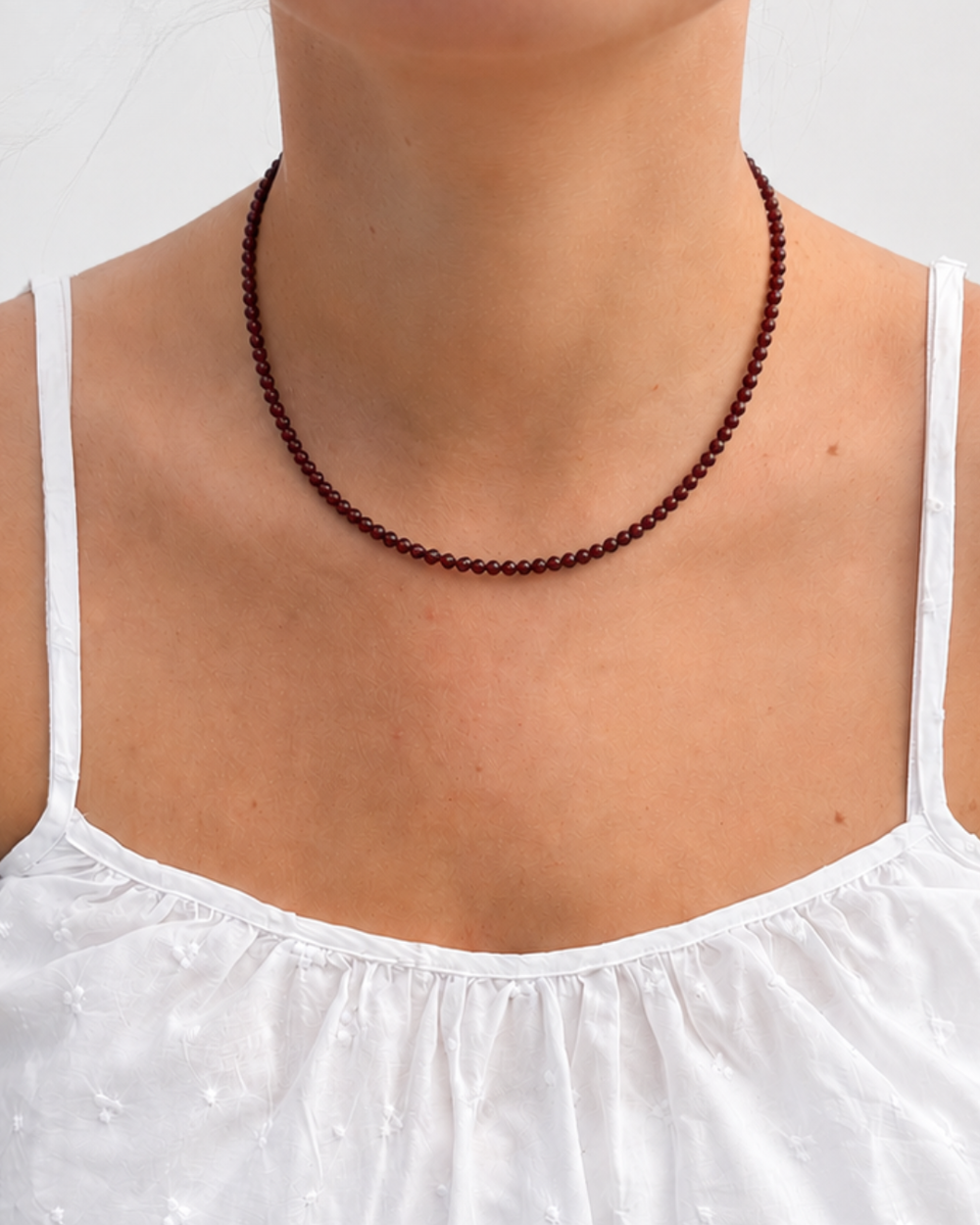 Luna Necklace Garnet