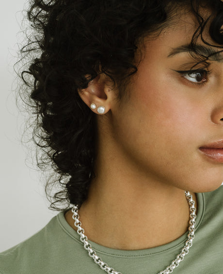 Keshi Pearl Studs 7mm