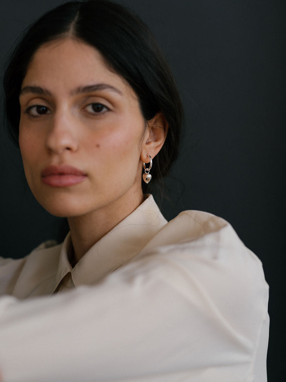 Lucia Hoop Earrings Silver