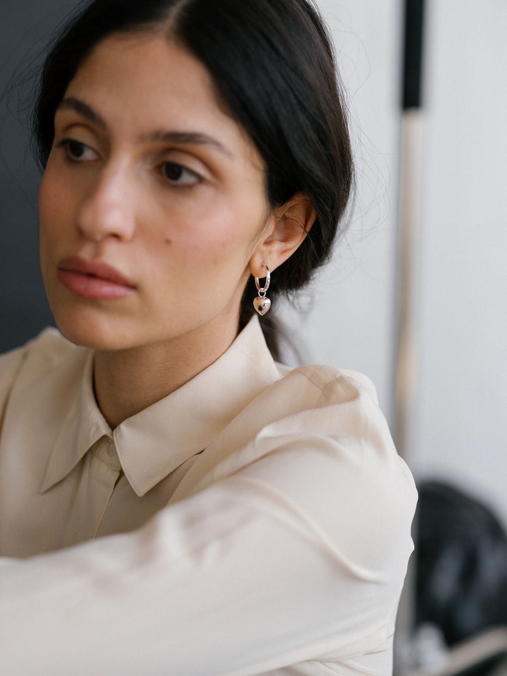 Lucia Hoop Earrings Silver