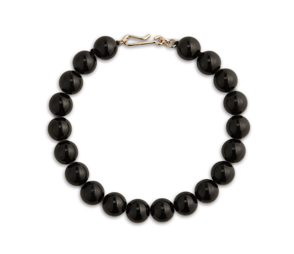 Classic Boule Bracelet Black Tourmaline