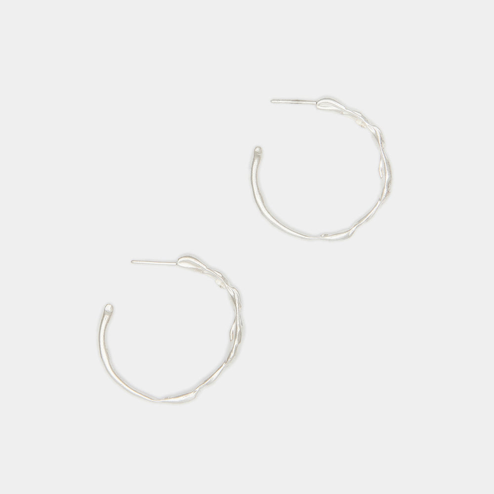 Terra Hoops Medium in Silver
