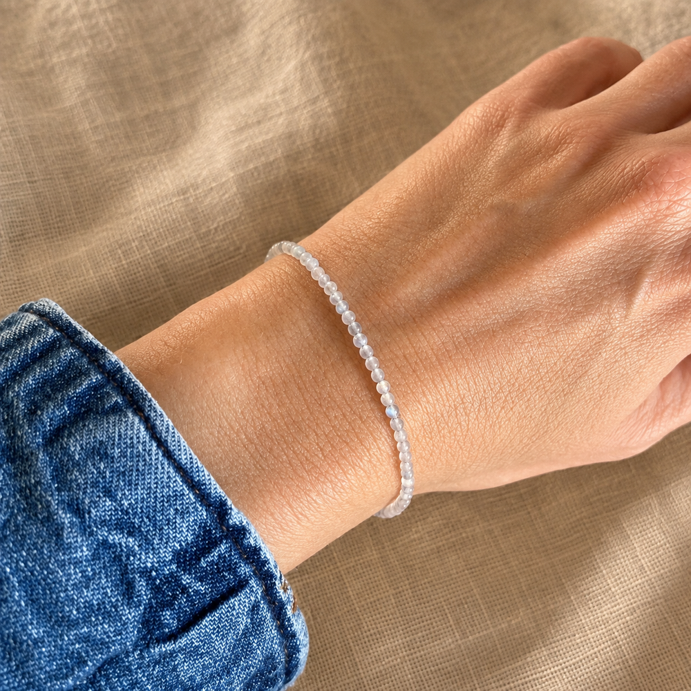 Petite Gemstone Bracelet Grey Moonstone