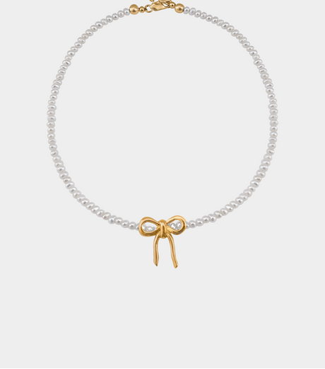 Maisie Pearl Necklace Gold