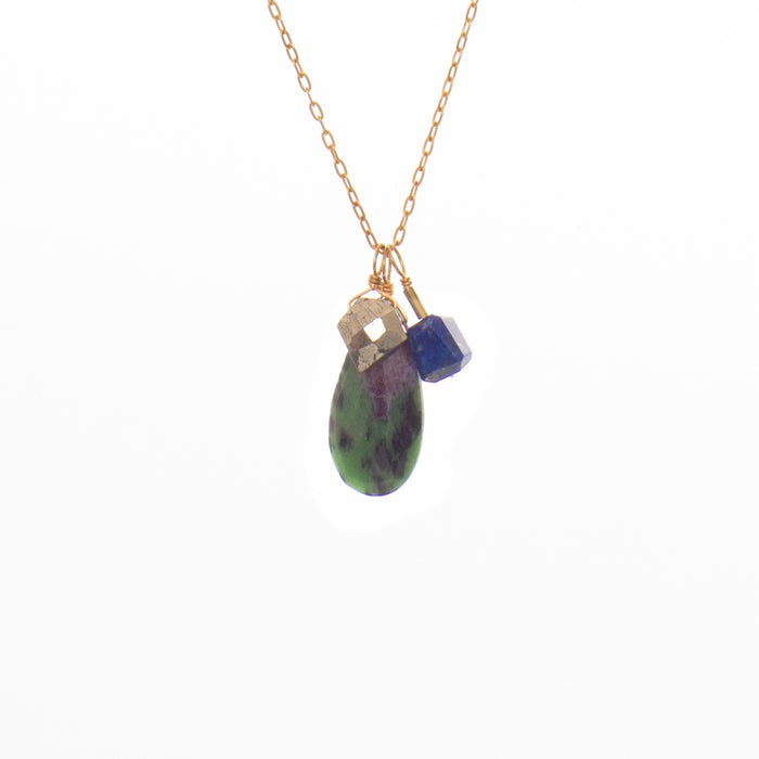 Forest Necklace Ruby Zoisite