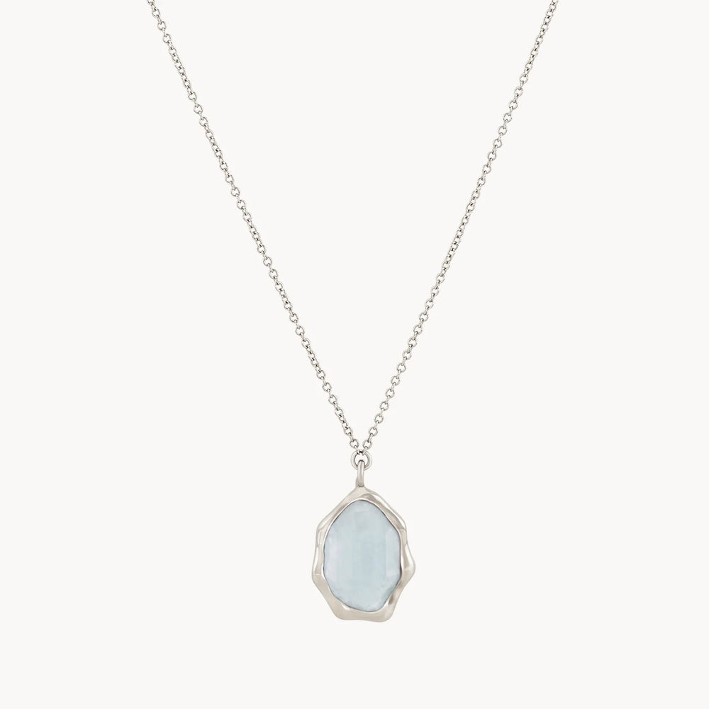 Blue Chalcedony Mood Neckalce