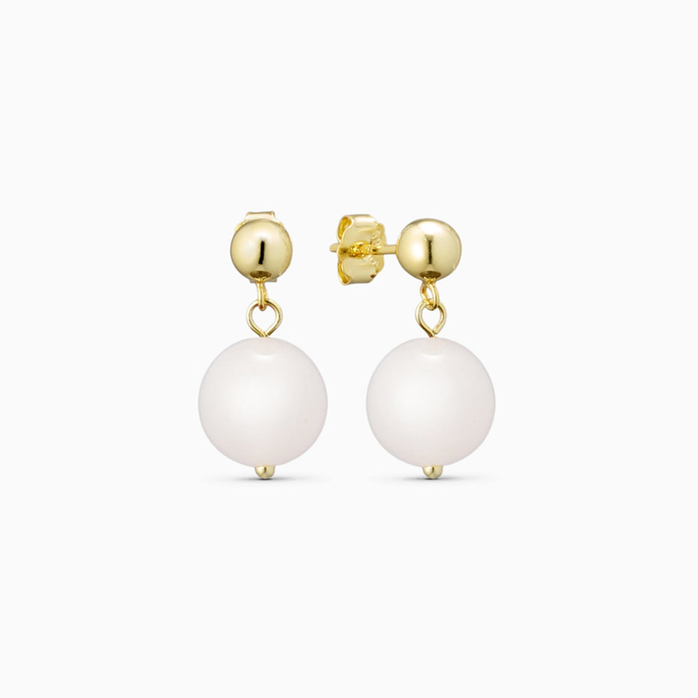 Nora Earrings Rose Jade