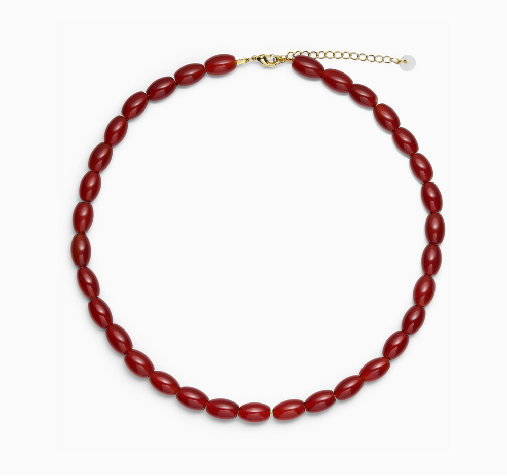 Noelle Necklace Red Jade