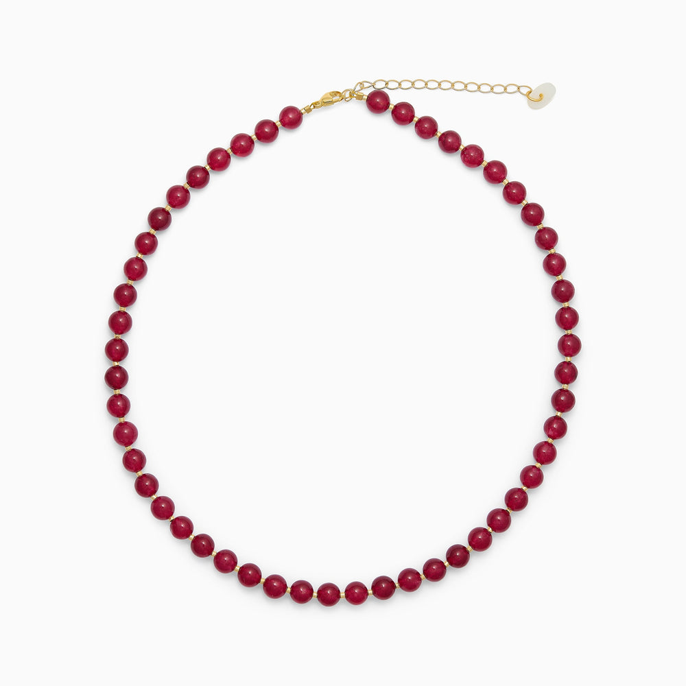 Hailey Necklace Red Jade