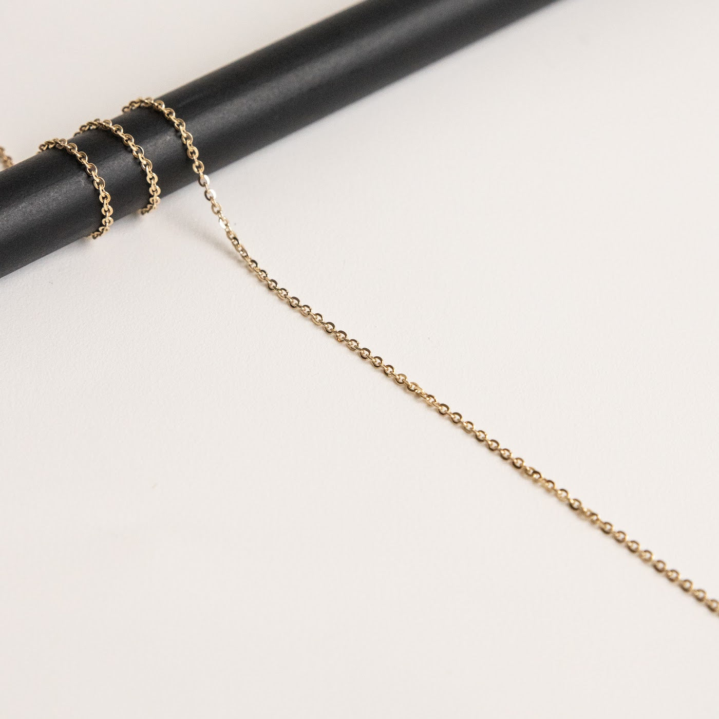 10K Custom Cut Rolo Chain Necklace