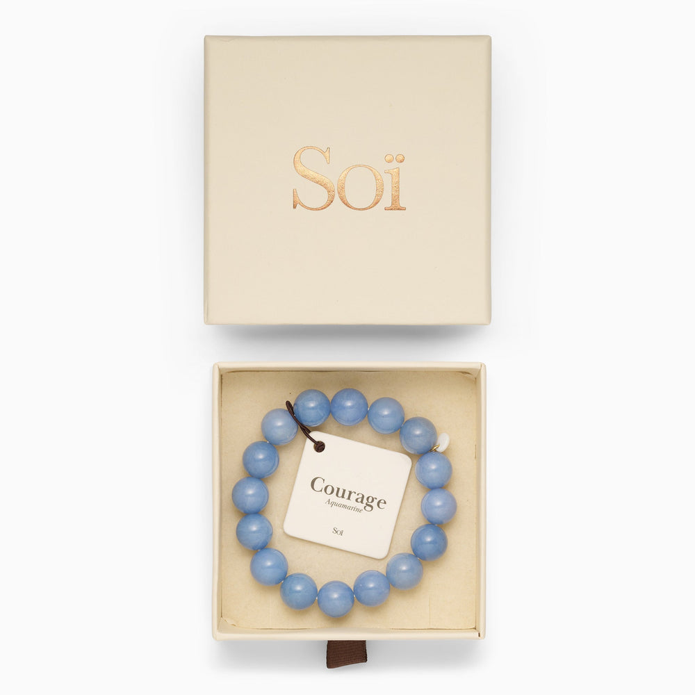 Chunky Stretch Bracelet Aquamarine