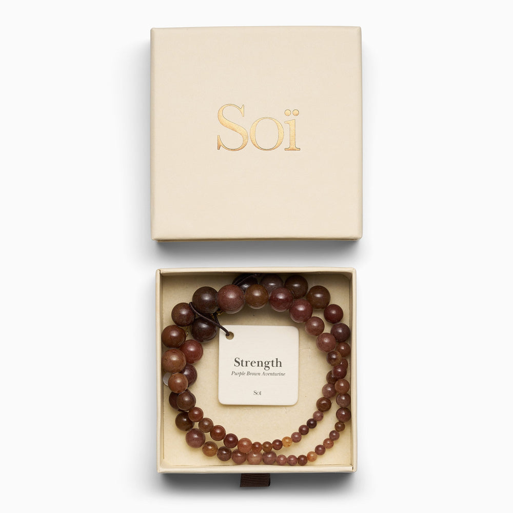 Vera Necklace Purple-Brown Aventurine