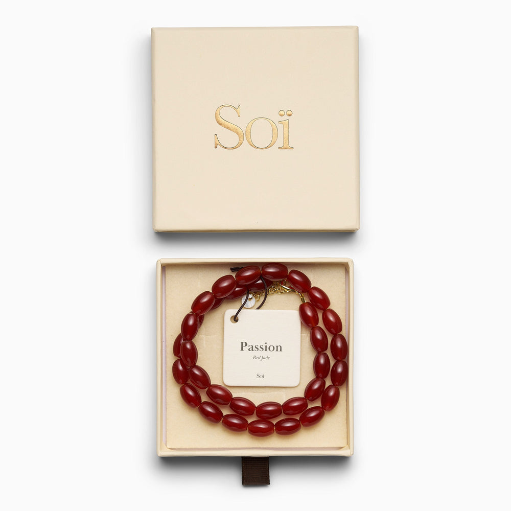 Noelle Necklace Red Jade