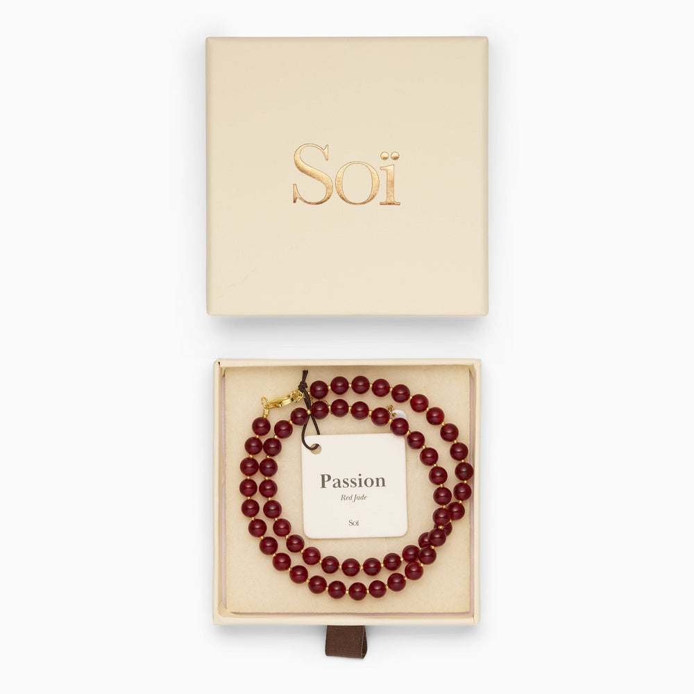 Hailey Necklace Red Jade