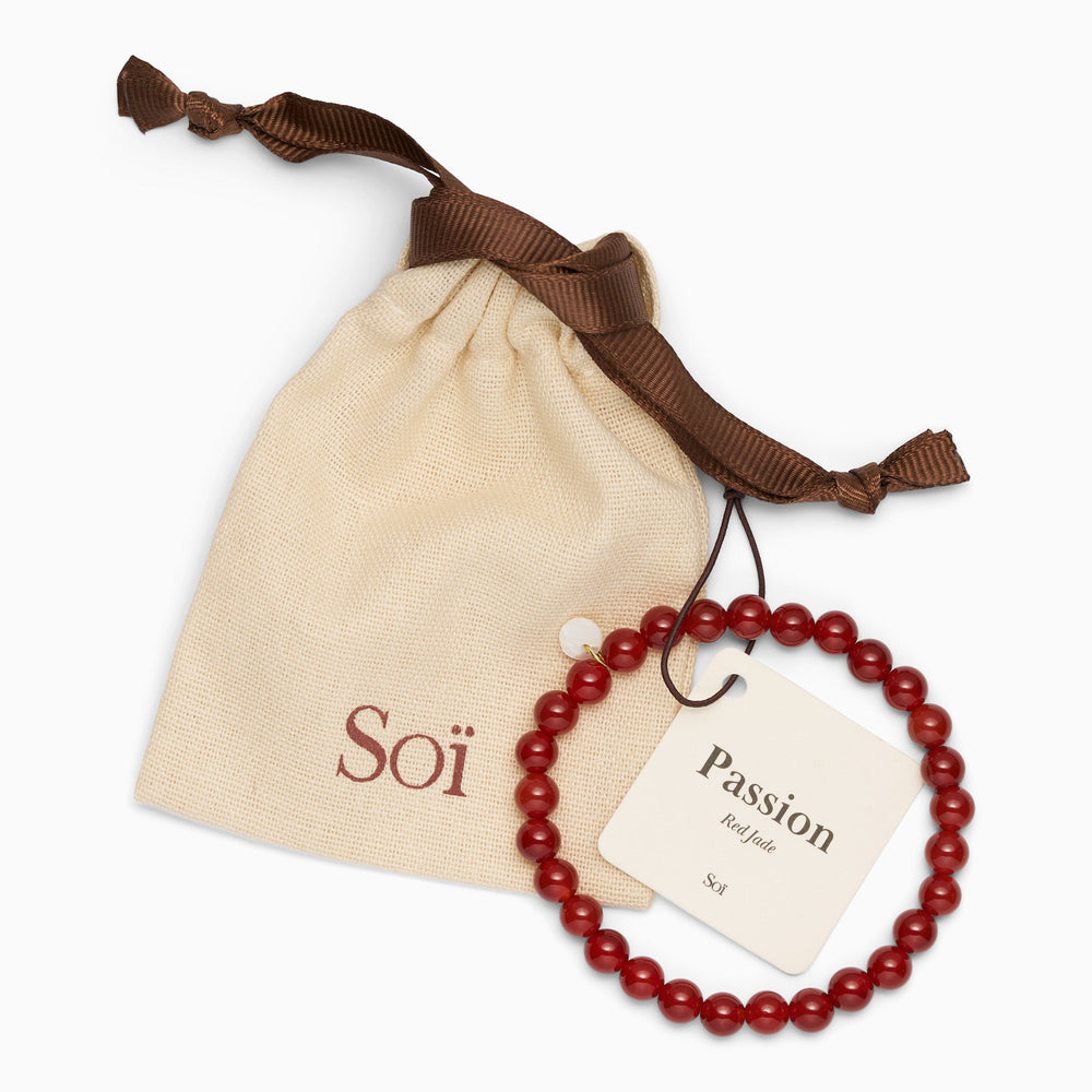 Essential Stretch Bracelet Red Jade