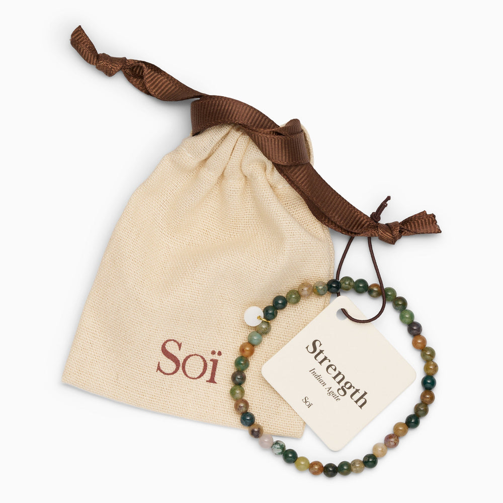 Petite Stretch Bracelet Indian Agate