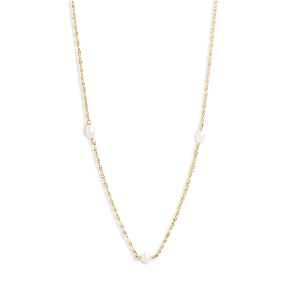Pearl Station Shimmer Necklace