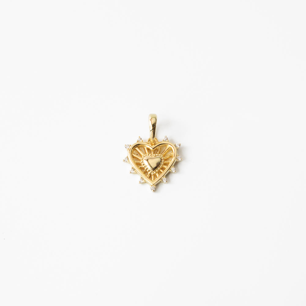 Starburst Heart Charm
