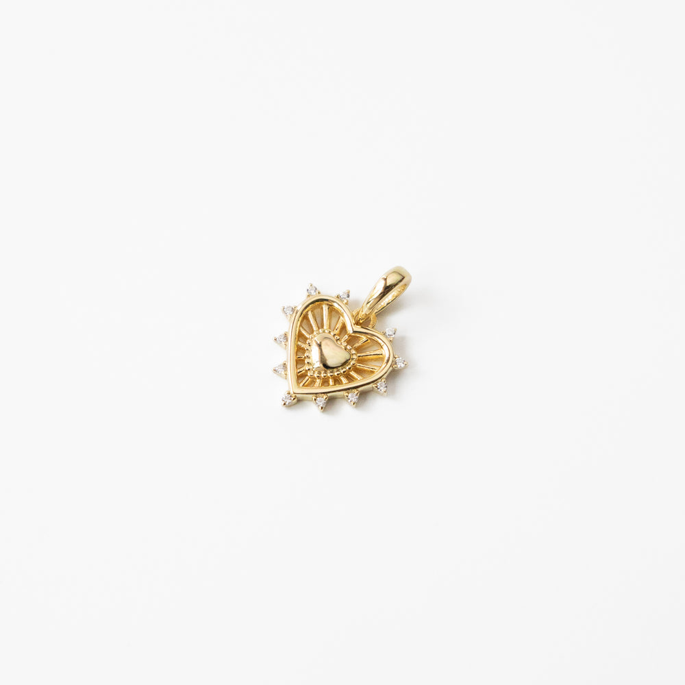 Starburst Heart Charm