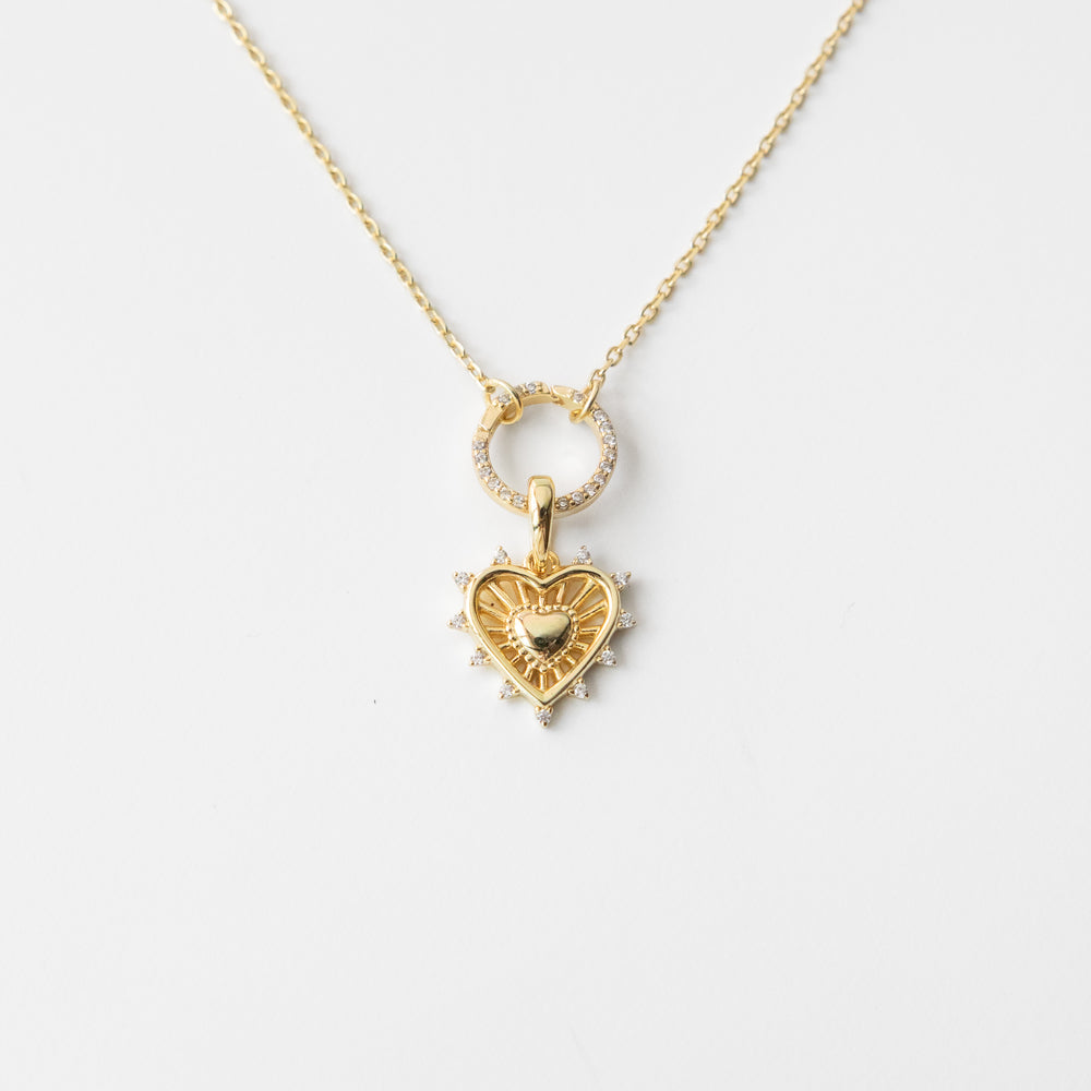 Starburst Heart Charm