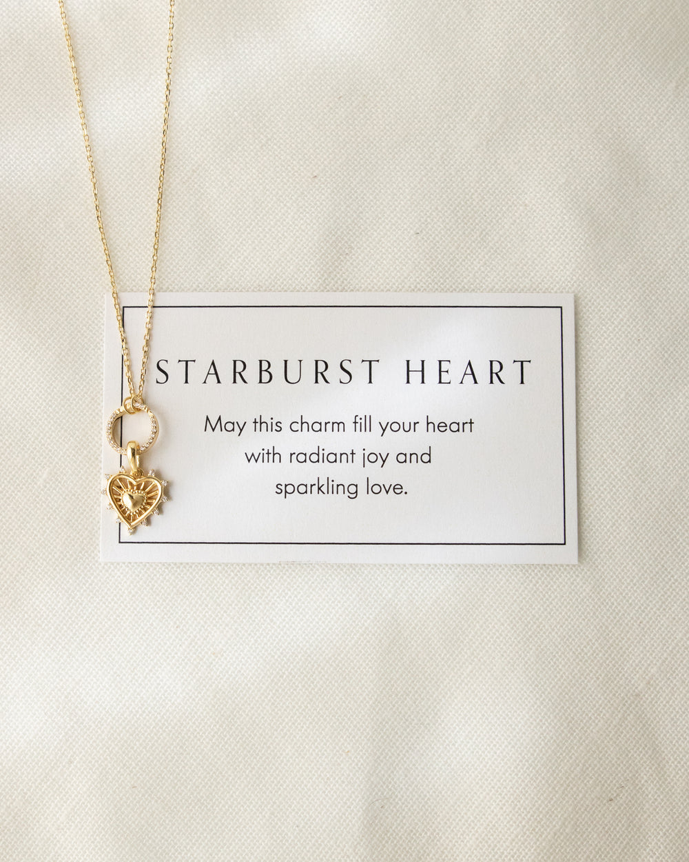 Starburst Heart Charm