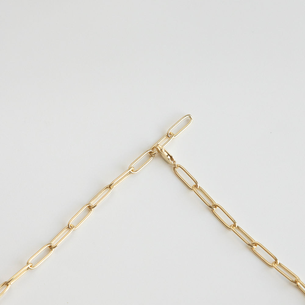 Roberts Paperclip Chain Necklace Gold