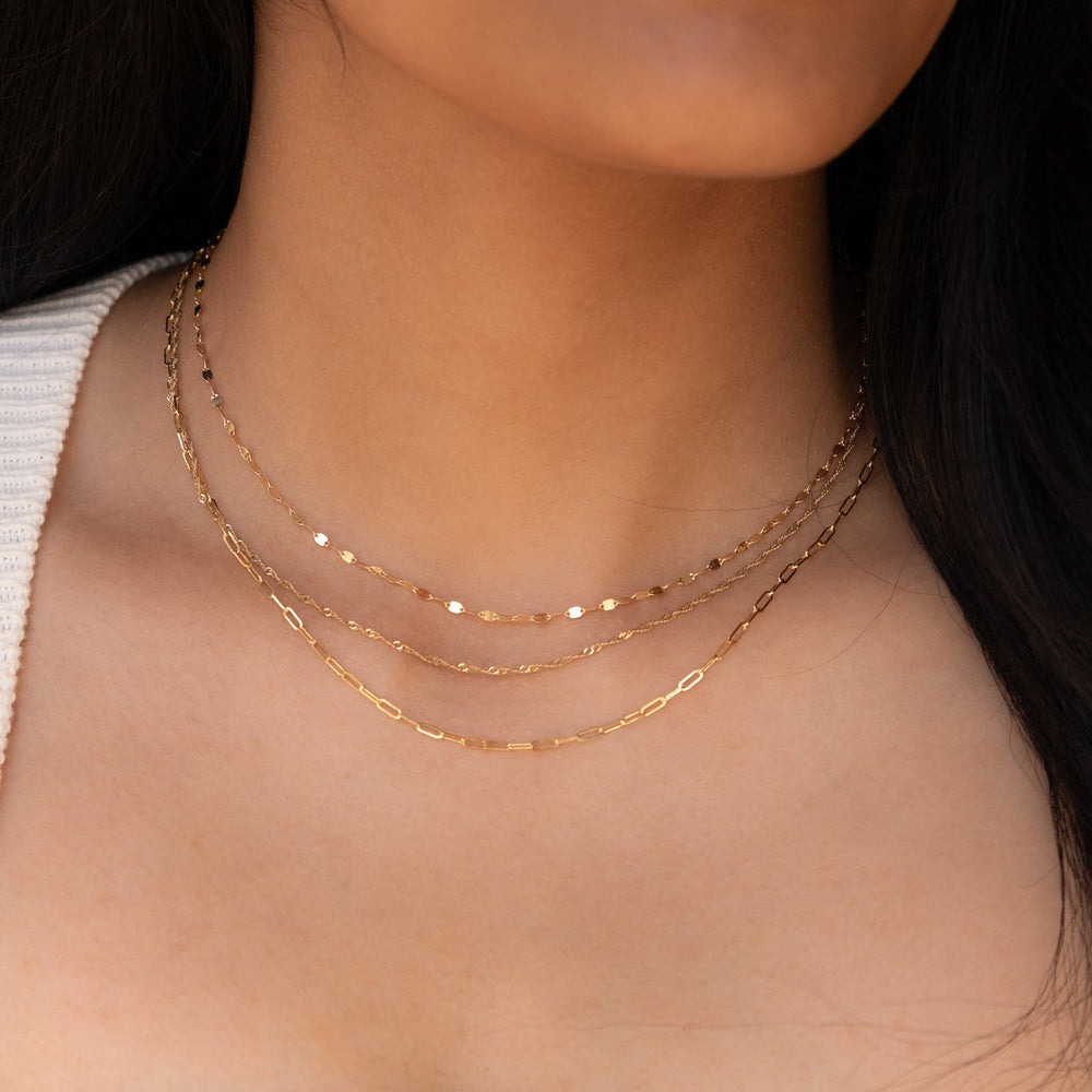 10k Gold Solid Gold Singapore Chain 10K YELLOW GOLD TWISTED