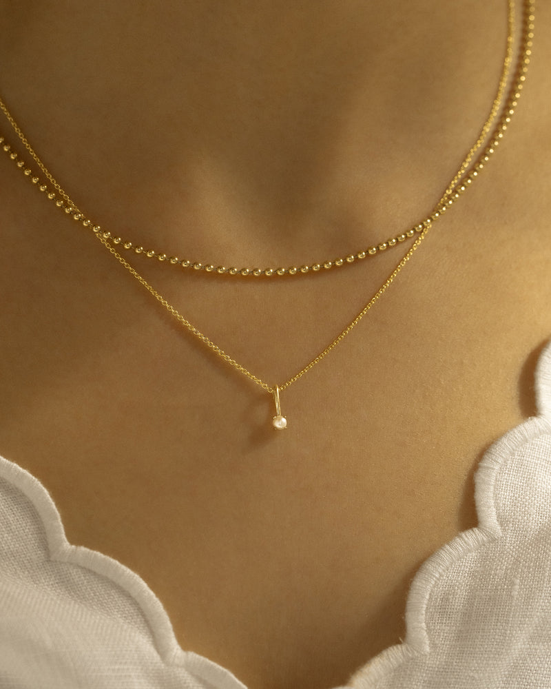 Ball Chain Necklace Gold