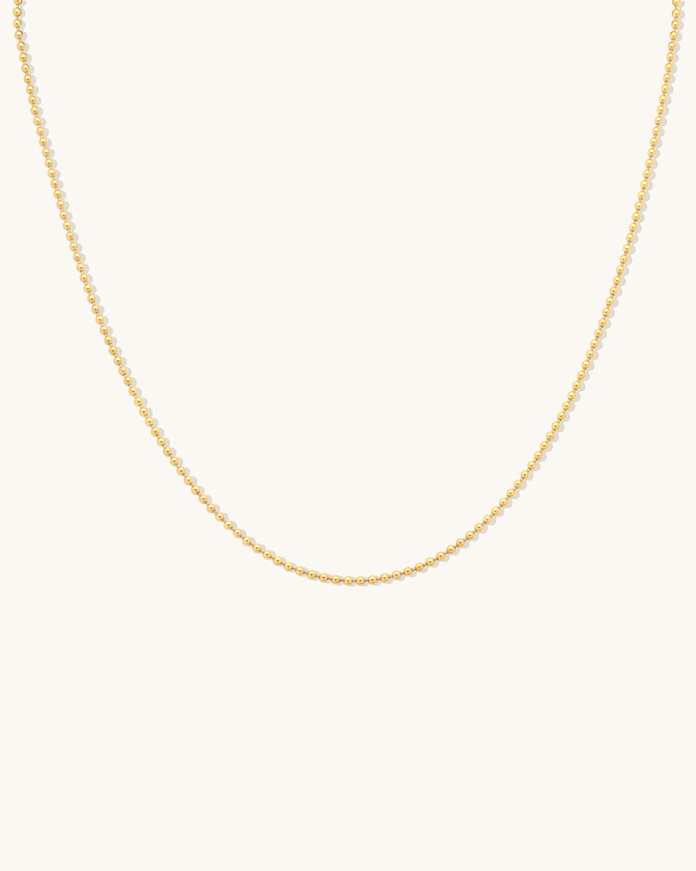 Ball Chain Necklace Gold