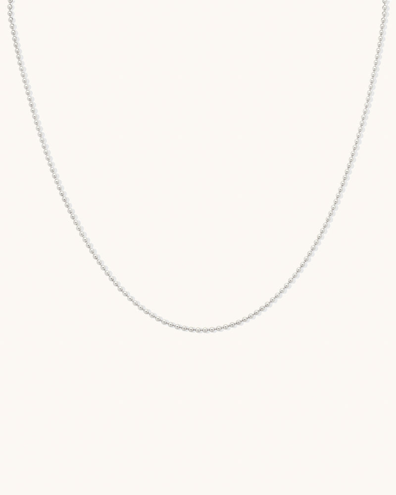 Ball Chain Necklace Silver
