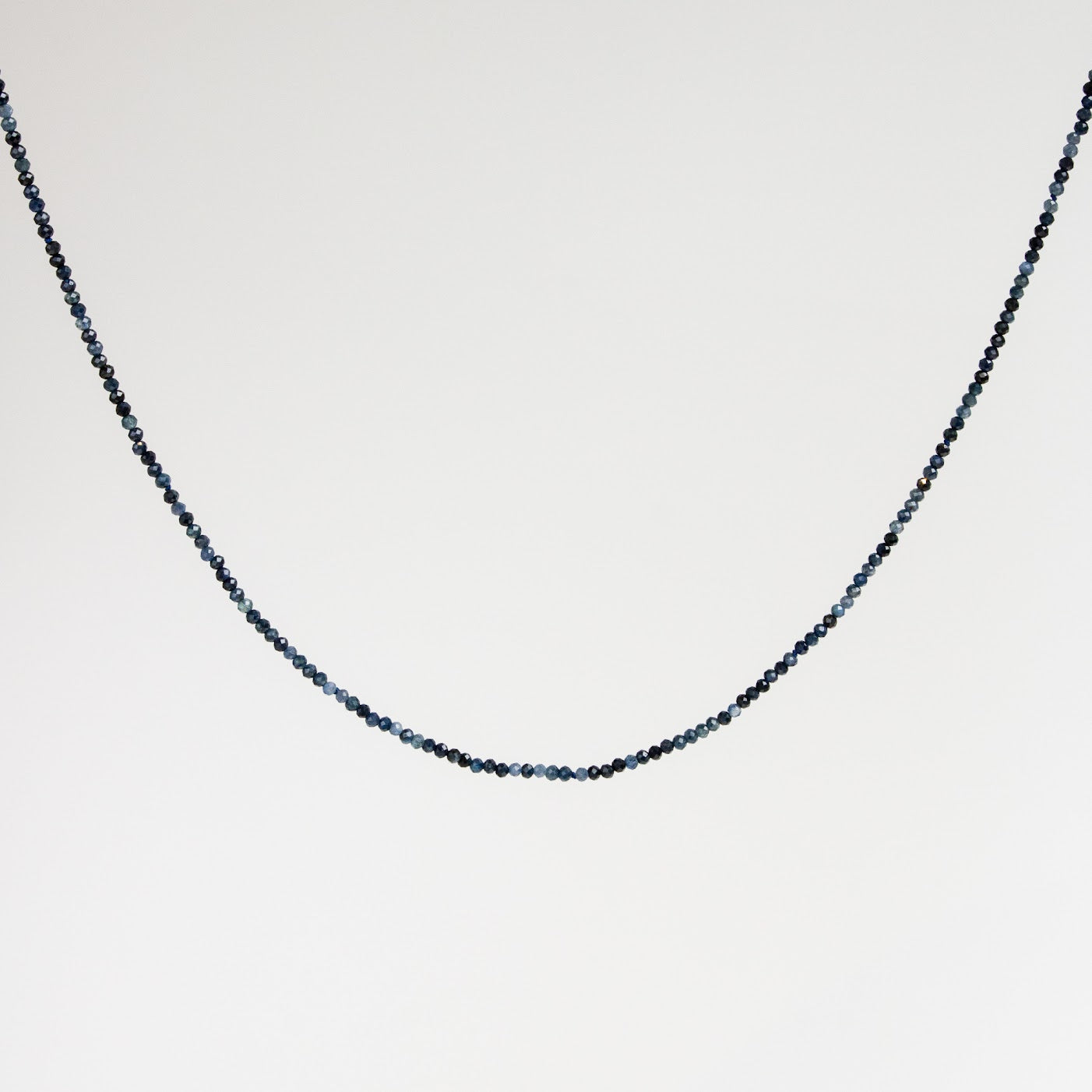 10K Petite Gemstone Necklace Sapphire