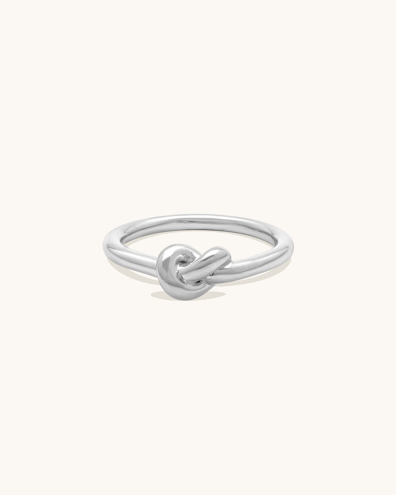 Bold Knot Ring Silver