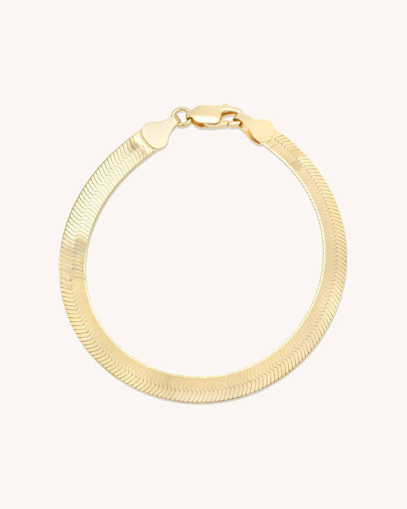 Boldest Herringbone Bracelet Gold