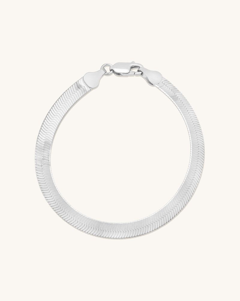 Boldest Herringbone Bracelet Silver