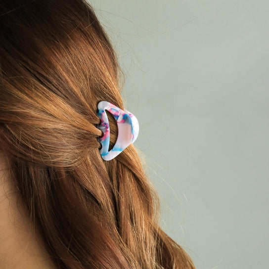 The Flavia Hair Clip Pink & Blue