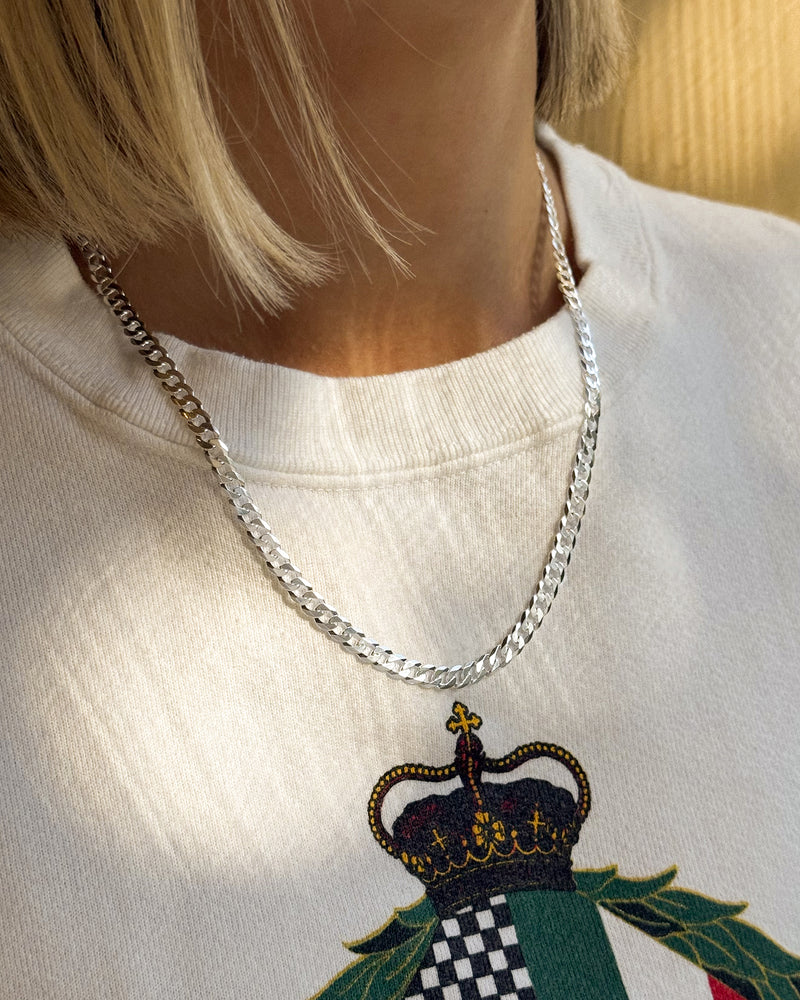 Cubano Bold Necklace Silver