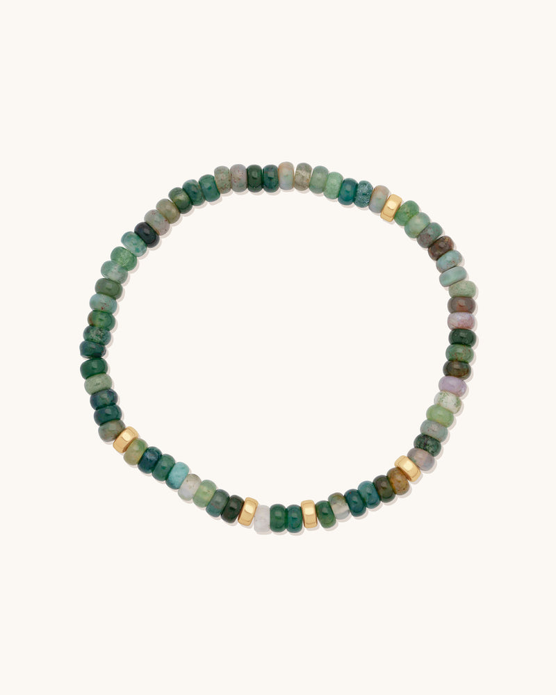 Gemstone Bracelet Green Agate