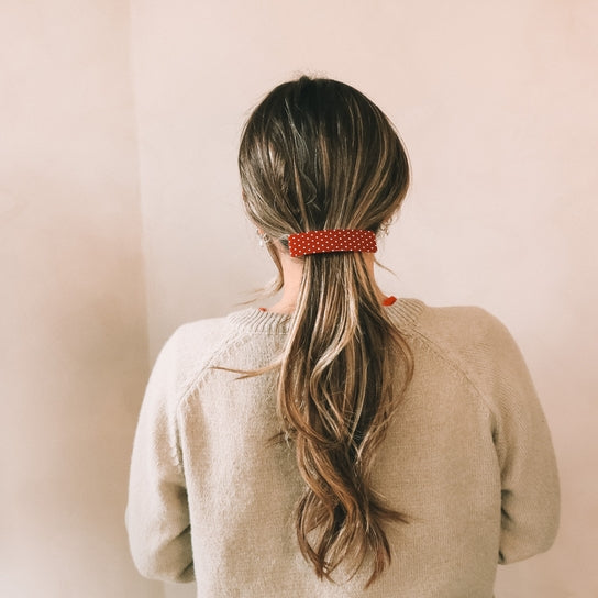 The Tara Hair Clip Red Polka Dot