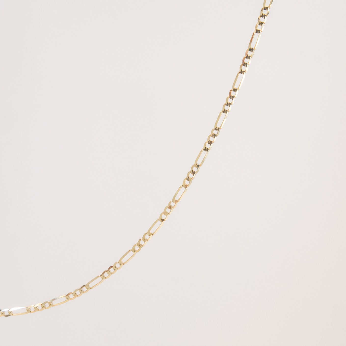 10K Custom Cut Figaro Chain Necklace