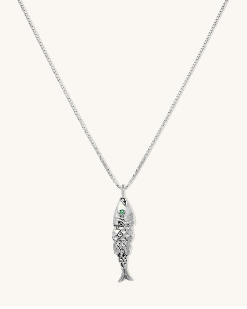Fish Necklace Silver