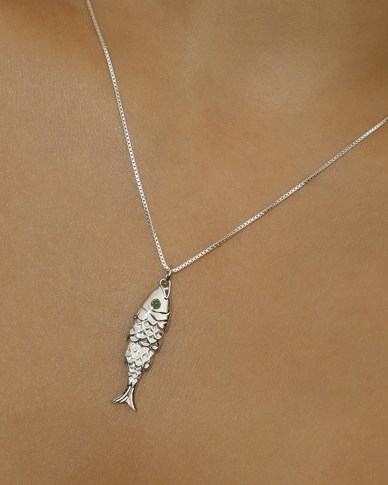 Fish Necklace Silver