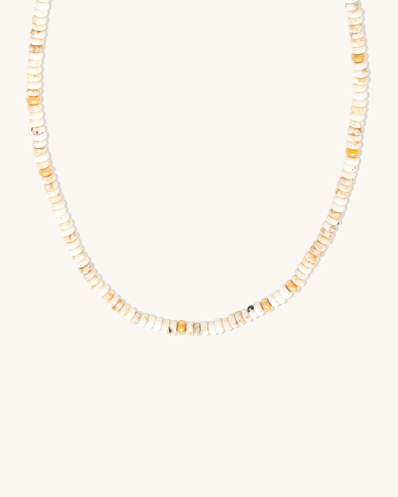 White Howlite Gemstone Necklace