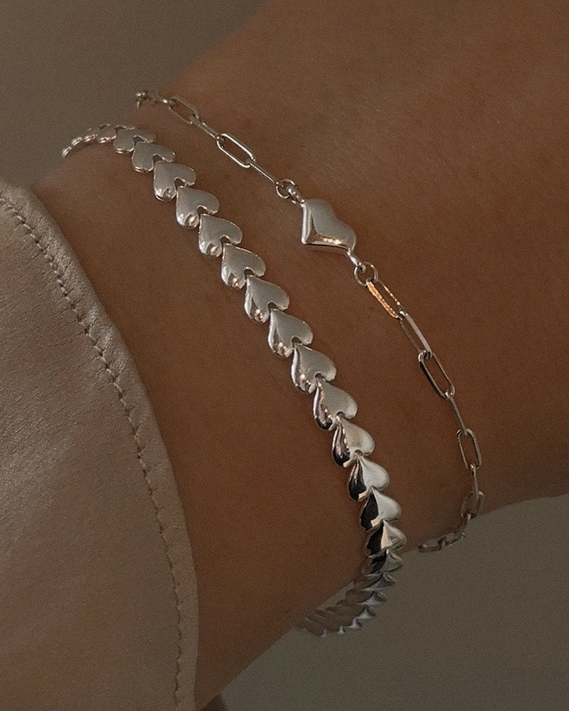 Herringheart Chain Bracelet Silver