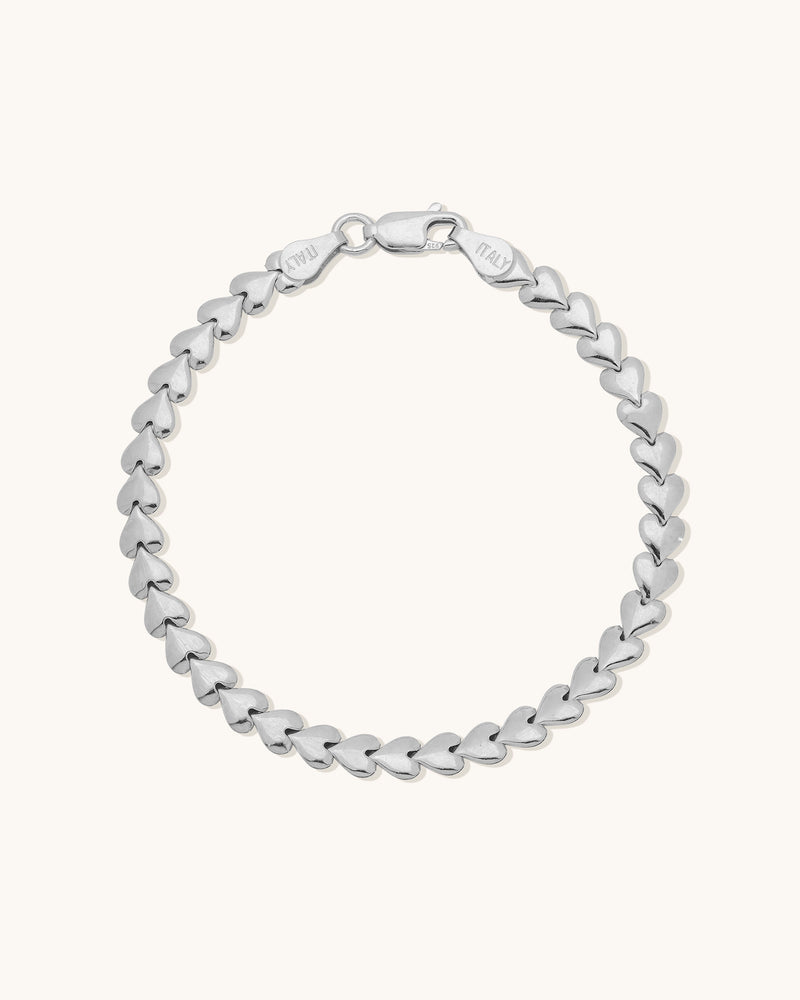 Herringheart Chain Bracelet Silver